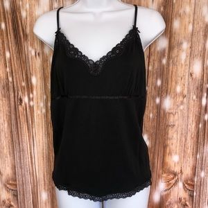 Apt. 9 Intimates Black Lace Detailed Cami